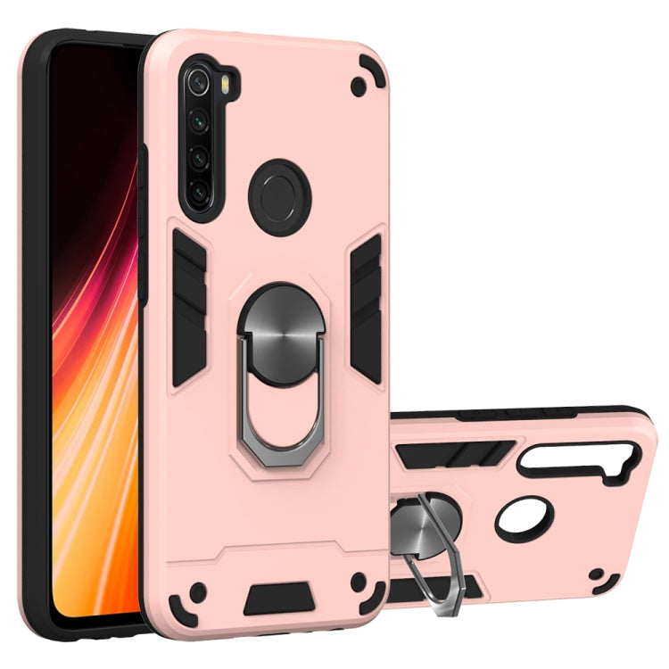 For Xiaomi Rdemi Note 8 2 in 1 Armour Series PC + TPU Protective Case with Ring Holder