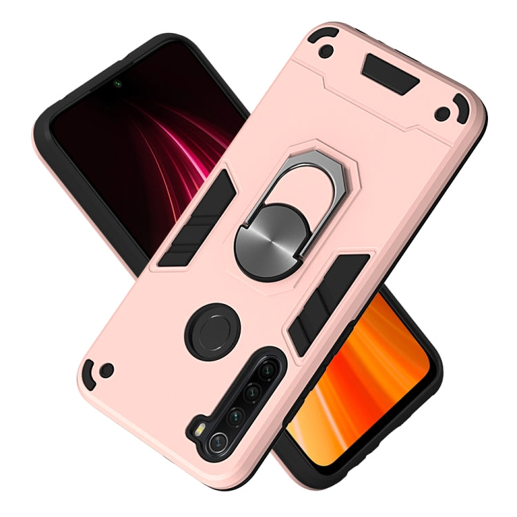 For Xiaomi Rdemi Note 8 2 in 1 Armour Series PC + TPU Protective Case with Ring Holder