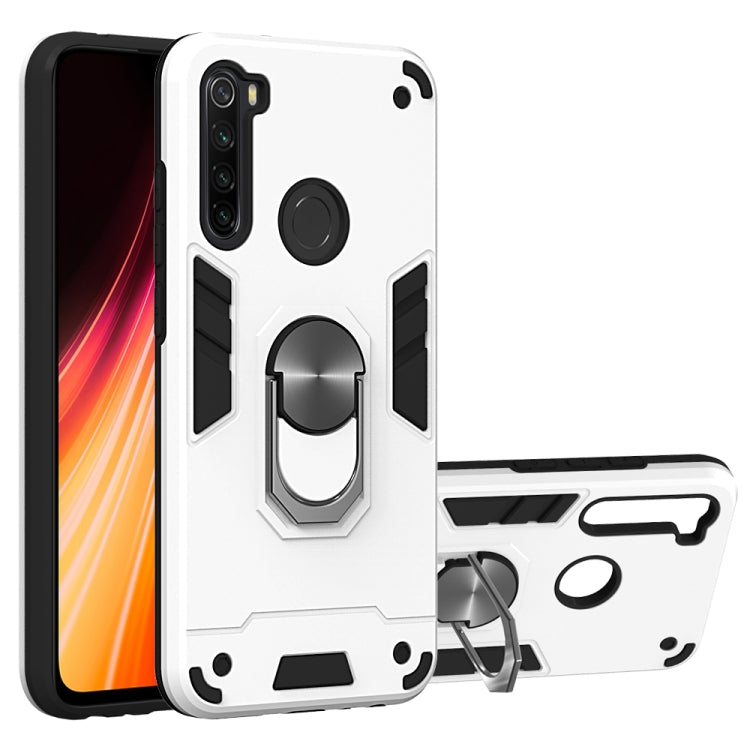 For Xiaomi Rdemi Note 8 2 in 1 Armour Series PC + TPU Protective Case with Ring Holder