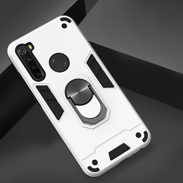 For Xiaomi Rdemi Note 8 2 in 1 Armour Series PC + TPU Protective Case with Ring Holder