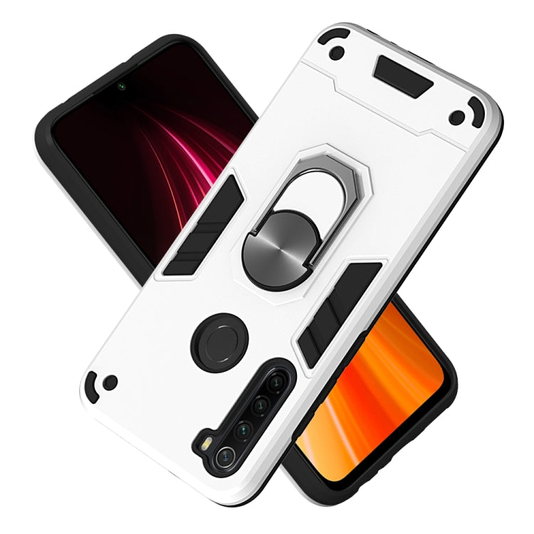 For Xiaomi Rdemi Note 8 2 in 1 Armour Series PC + TPU Protective Case with Ring Holder