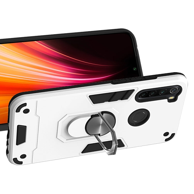 For Xiaomi Rdemi Note 8 2 in 1 Armour Series PC + TPU Protective Case with Ring Holder