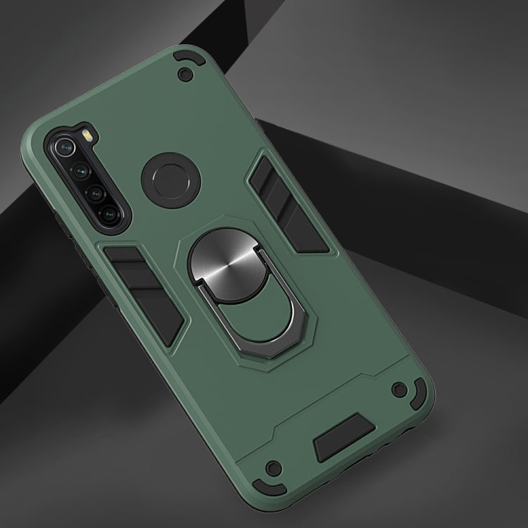 For Xiaomi Rdemi Note 8 2 in 1 Armour Series PC + TPU Protective Case with Ring Holder