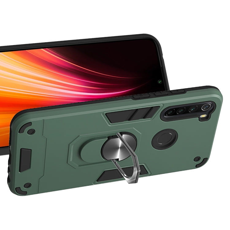 For Xiaomi Rdemi Note 8 2 in 1 Armour Series PC + TPU Protective Case with Ring Holder