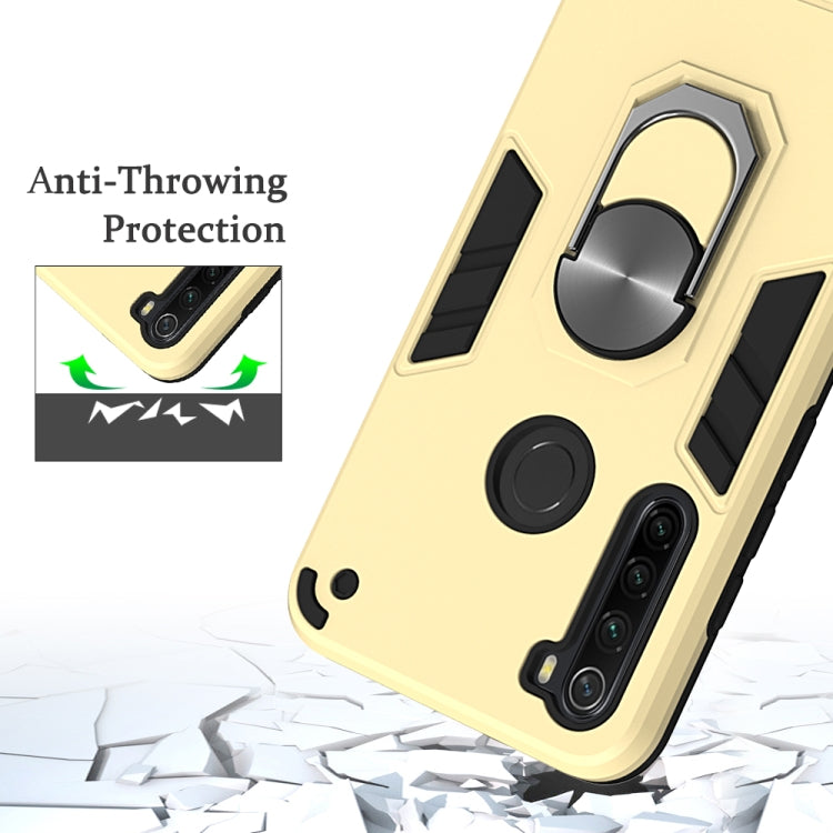 For Xiaomi Rdemi Note 8 2 in 1 Armour Series PC + TPU Protective Case with Ring Holder
