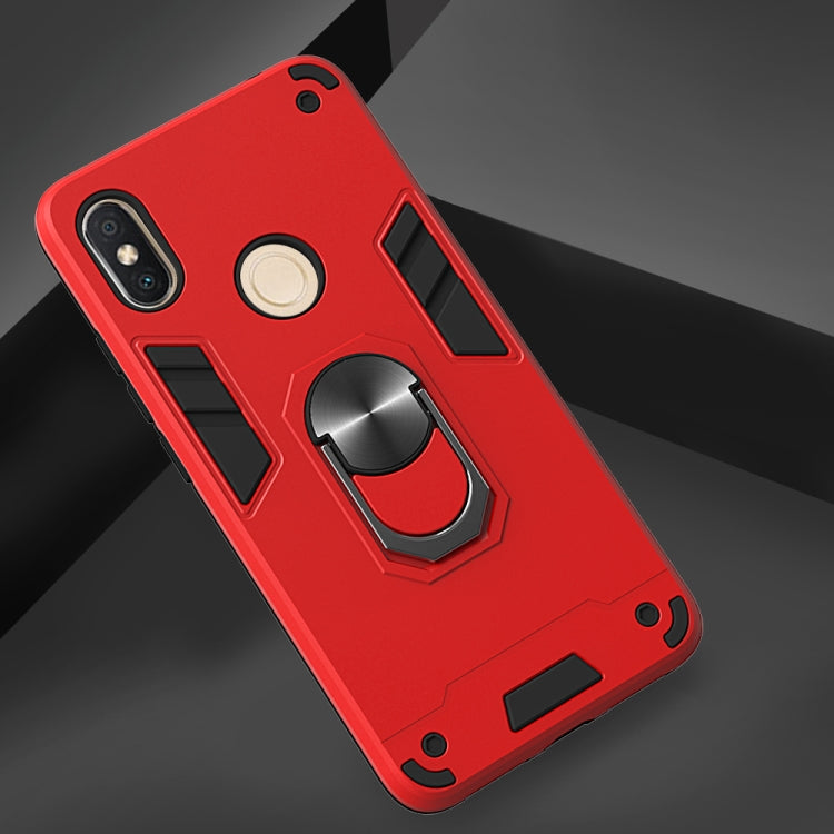 For Xiaomi Rdemi S2 / Y2 2 in 1 Armour Series PC + TPU Protective Case with Ring Holder