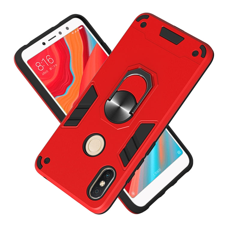 For Xiaomi Rdemi S2 / Y2 2 in 1 Armour Series PC + TPU Protective Case with Ring Holder