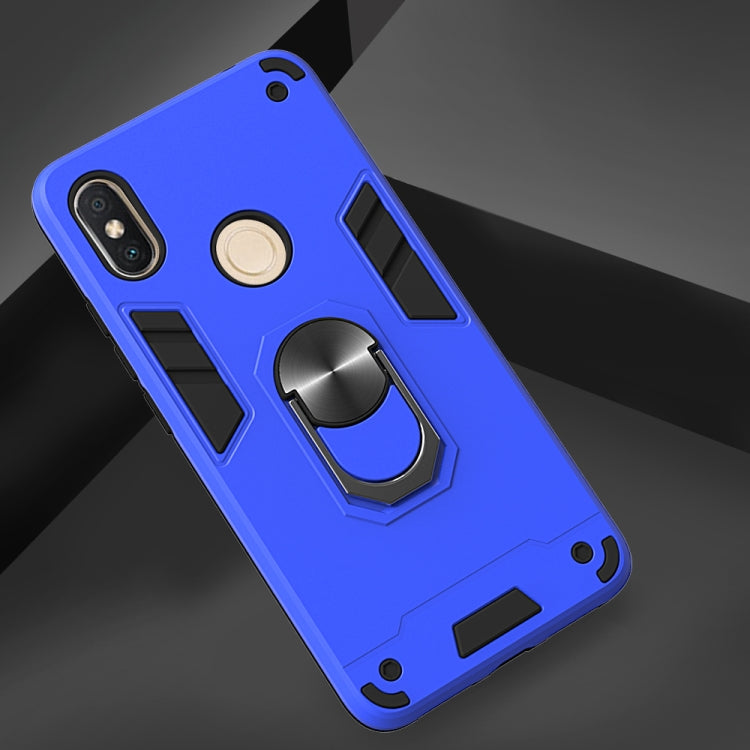 For Xiaomi Rdemi S2 / Y2 2 in 1 Armour Series PC + TPU Protective Case with Ring Holder