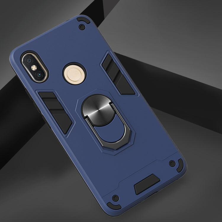 For Xiaomi Rdemi S2 / Y2 2 in 1 Armour Series PC + TPU Protective Case with Ring Holder