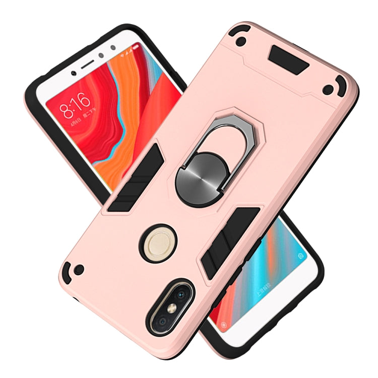 For Xiaomi Rdemi S2 / Y2 2 in 1 Armour Series PC + TPU Protective Case with Ring Holder