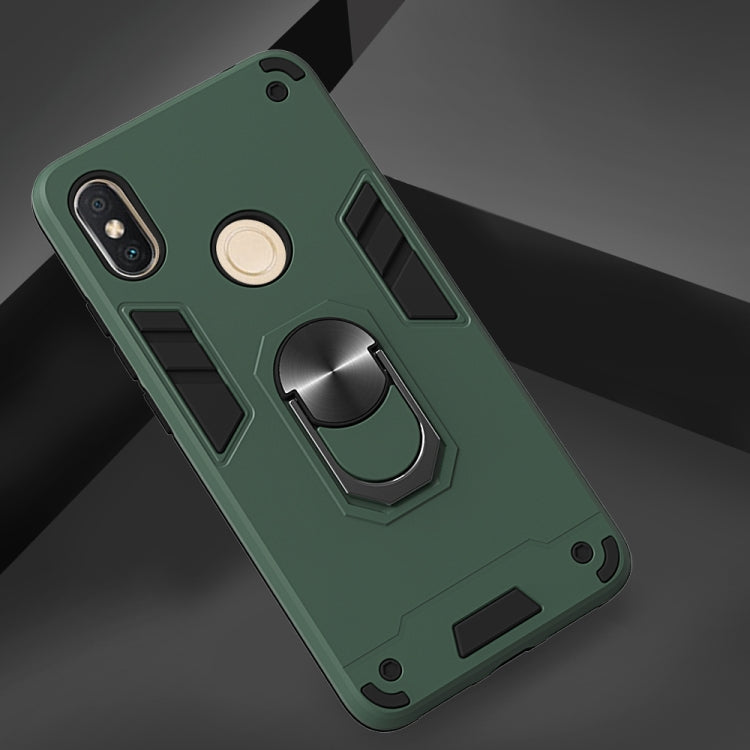 For Xiaomi Rdemi S2 / Y2 2 in 1 Armour Series PC + TPU Protective Case with Ring Holder