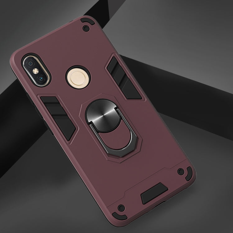 For Xiaomi Rdemi S2 / Y2 2 in 1 Armour Series PC + TPU Protective Case with Ring Holder
