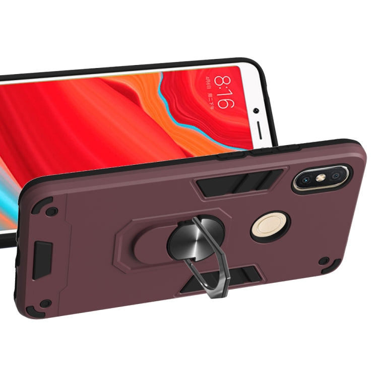 For Xiaomi Rdemi S2 / Y2 2 in 1 Armour Series PC + TPU Protective Case with Ring Holder