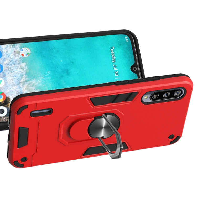 For Xiaomi Mi CC9e / A3 2 in 1 Armour Series PC + TPU Protective Case with Ring Holder