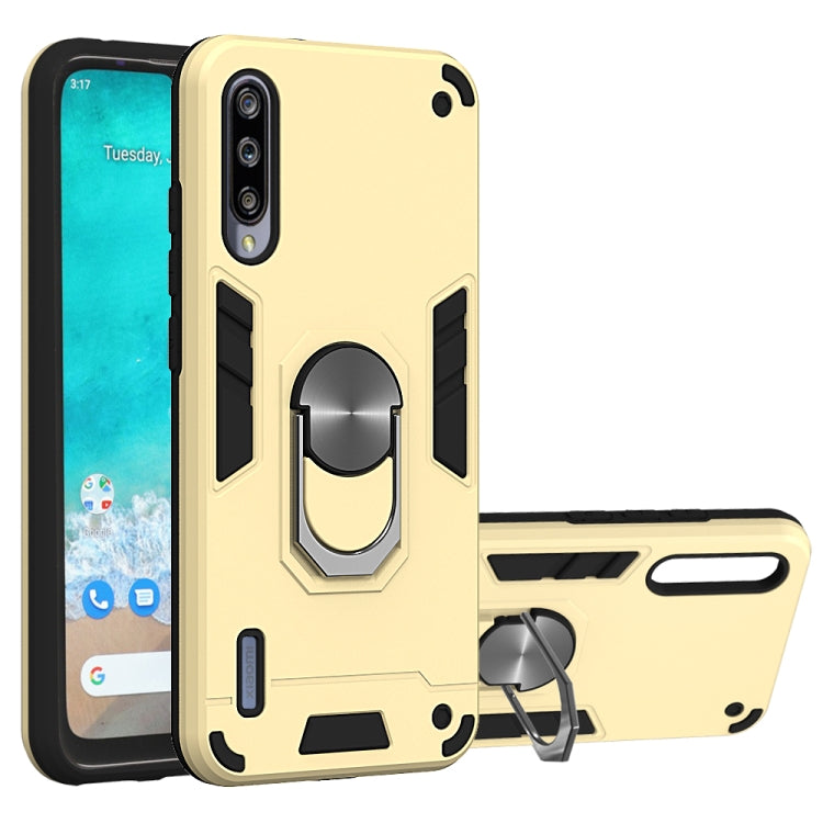 For Xiaomi Mi CC9e / A3 2 in 1 Armour Series PC + TPU Protective Case with Ring Holder