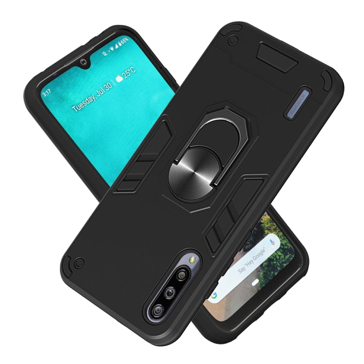 For Xiaomi Mi CC9e / A3 2 in 1 Armour Series PC + TPU Protective Case with Ring Holder