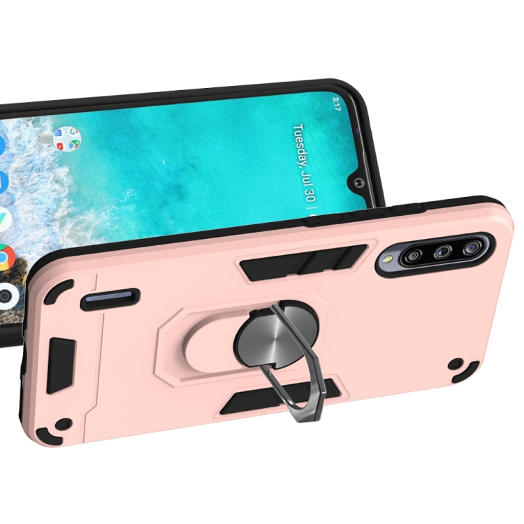 For Xiaomi Mi CC9e / A3 2 in 1 Armour Series PC + TPU Protective Case with Ring Holder