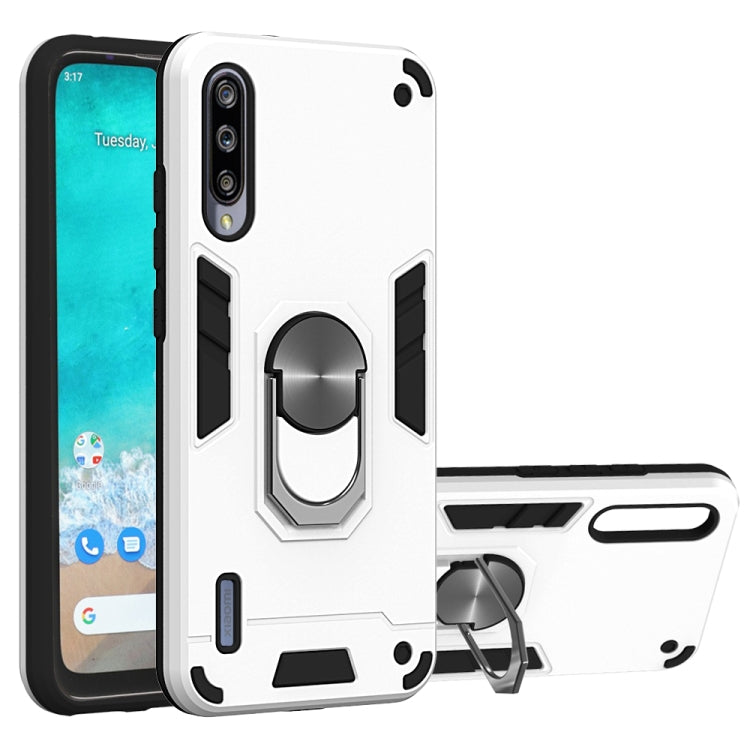 For Xiaomi Mi CC9e / A3 2 in 1 Armour Series PC + TPU Protective Case with Ring Holder
