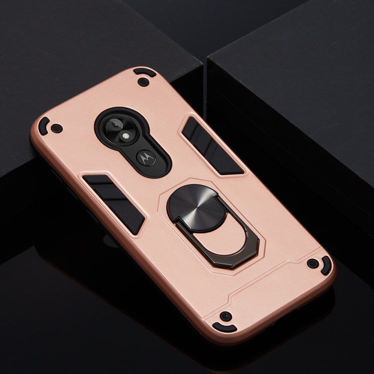 For Motorola E5 Play / E5 (US Version) 2 in 1 Armour Series PC + TPU Protective Case with Ring Holder