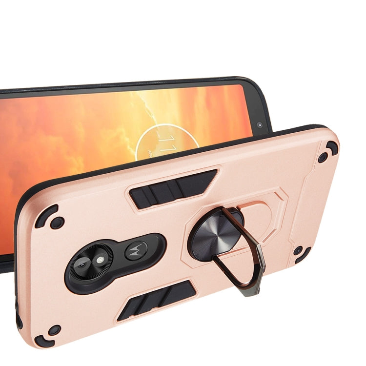 For Motorola E5 Play / E5 (US Version) 2 in 1 Armour Series PC + TPU Protective Case with Ring Holder