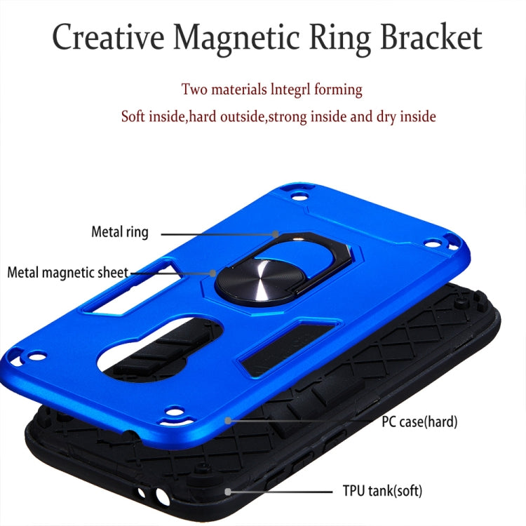 For Motorola E5 Play / E5 (US Version) 2 in 1 Armour Series PC + TPU Protective Case with Ring Holder