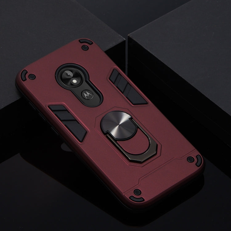 For Motorola E5 Play / E5 (US Version) 2 in 1 Armour Series PC + TPU Protective Case with Ring Holder