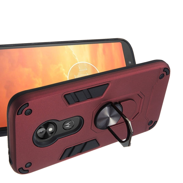 For Motorola E5 Play / E5 (US Version) 2 in 1 Armour Series PC + TPU Protective Case with Ring Holder