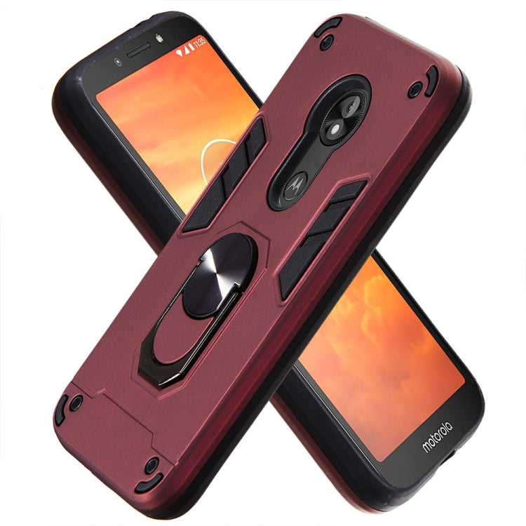For Motorola E5 Play / E5 (US Version) 2 in 1 Armour Series PC + TPU Protective Case with Ring Holder