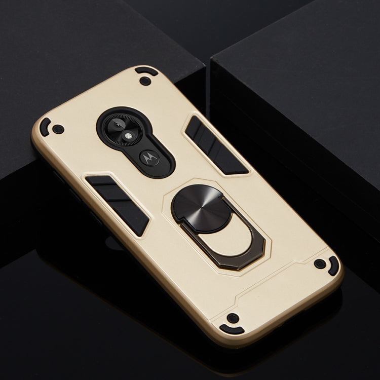 For Motorola E5 Play / E5 (US Version) 2 in 1 Armour Series PC + TPU Protective Case with Ring Holder