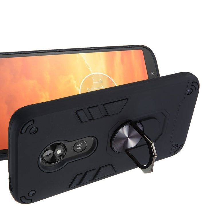 For Motorola E5 Play / E5 (US Version) 2 in 1 Armour Series PC + TPU Protective Case with Ring Holder