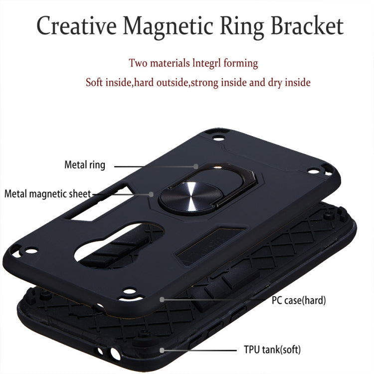 For Motorola E5 Play / E5 (US Version) 2 in 1 Armour Series PC + TPU Protective Case with Ring Holder