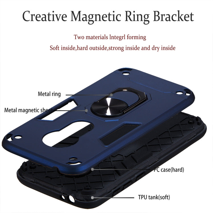 For Motorola E5 Play / E5 (US Version) 2 in 1 Armour Series PC + TPU Protective Case with Ring Holder
