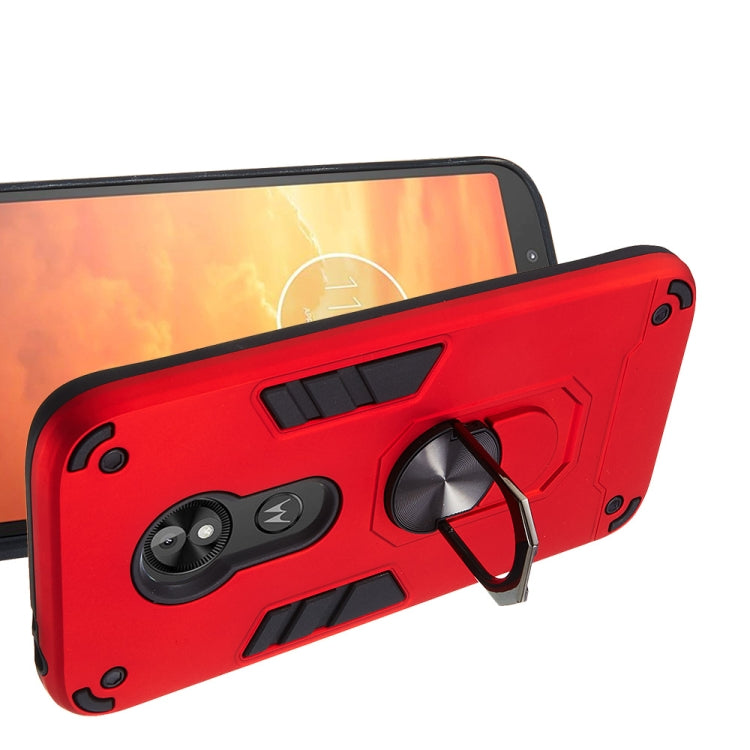 For Motorola E5 Play / E5 (US Version) 2 in 1 Armour Series PC + TPU Protective Case with Ring Holder
