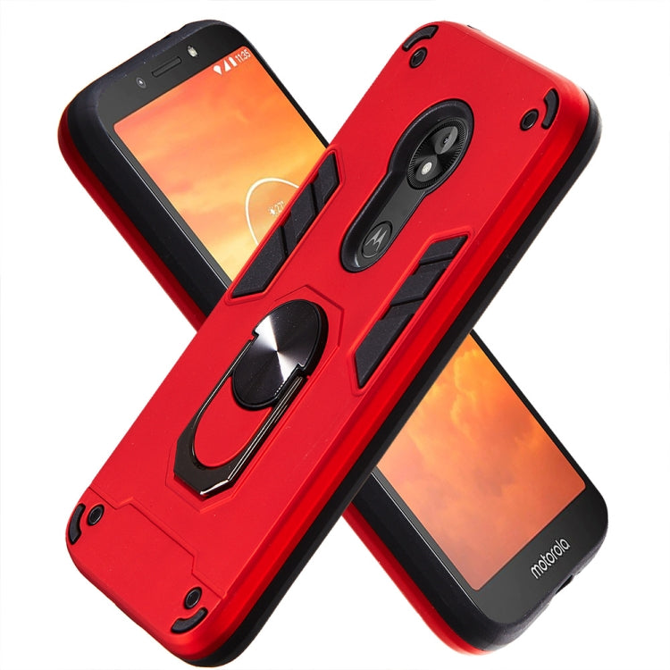 For Motorola E5 Play / E5 (US Version) 2 in 1 Armour Series PC + TPU Protective Case with Ring Holder
