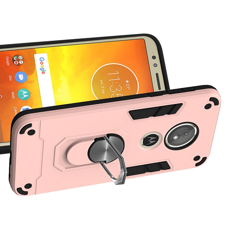 For Motorola Moto E5(EU Version) / G6 Play 2 in 1 Armour Series PC + TPU Protective Case with Ring Holder