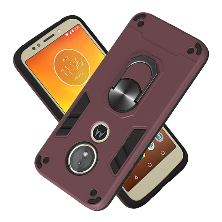 For Motorola Moto E5(EU Version) / G6 Play 2 in 1 Armour Series PC + TPU Protective Case with Ring Holder