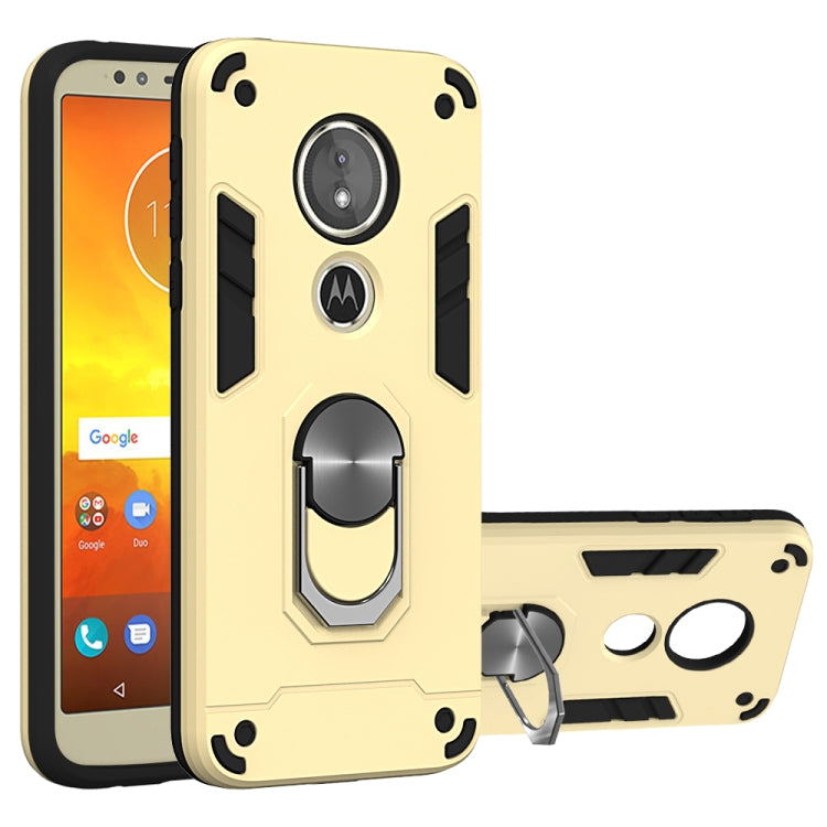 For Motorola Moto E5(EU Version) / G6 Play 2 in 1 Armour Series PC + TPU Protective Case with Ring Holder