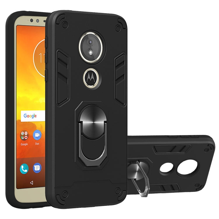 For Motorola Moto E5(EU Version) / G6 Play 2 in 1 Armour Series PC + TPU Protective Case with Ring Holder
