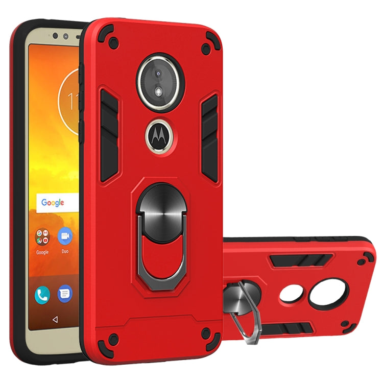 For Motorola Moto E5(EU Version) / G6 Play 2 in 1 Armour Series PC + TPU Protective Case with Ring Holder