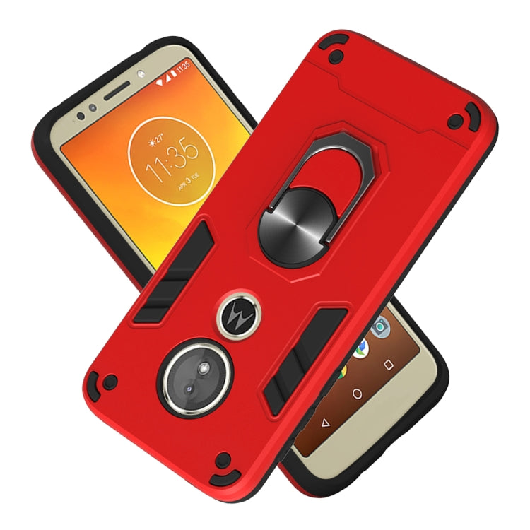 For Motorola Moto E5(EU Version) / G6 Play 2 in 1 Armour Series PC + TPU Protective Case with Ring Holder