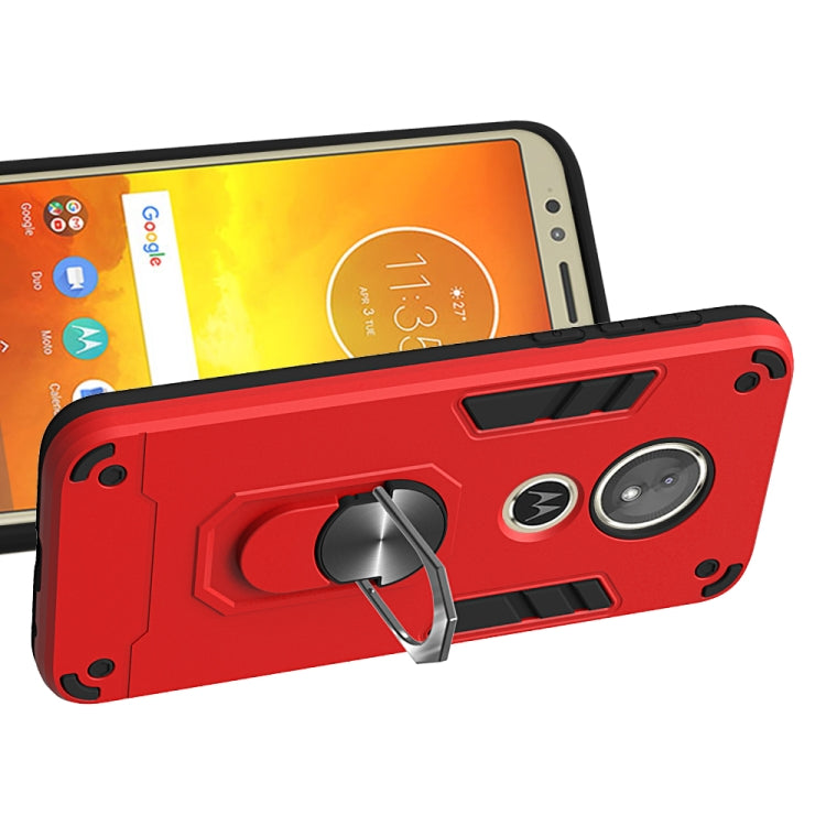 For Motorola Moto E5(EU Version) / G6 Play 2 in 1 Armour Series PC + TPU Protective Case with Ring Holder