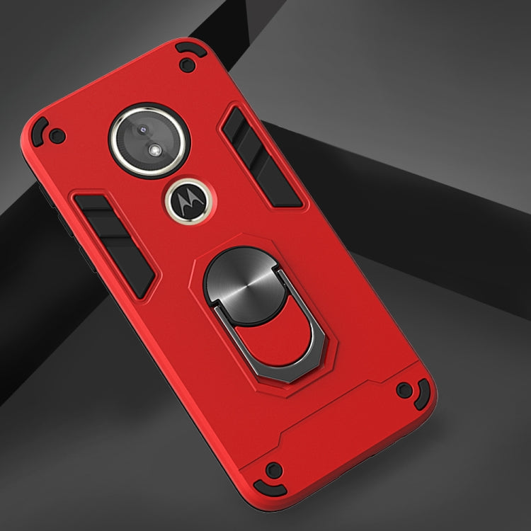 For Motorola Moto E5(EU Version) / G6 Play 2 in 1 Armour Series PC + TPU Protective Case with Ring Holder