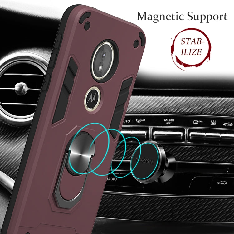 For Motorola Moto E5(EU Version) / G6 Play 2 in 1 Armour Series PC + TPU Protective Case with Ring Holder