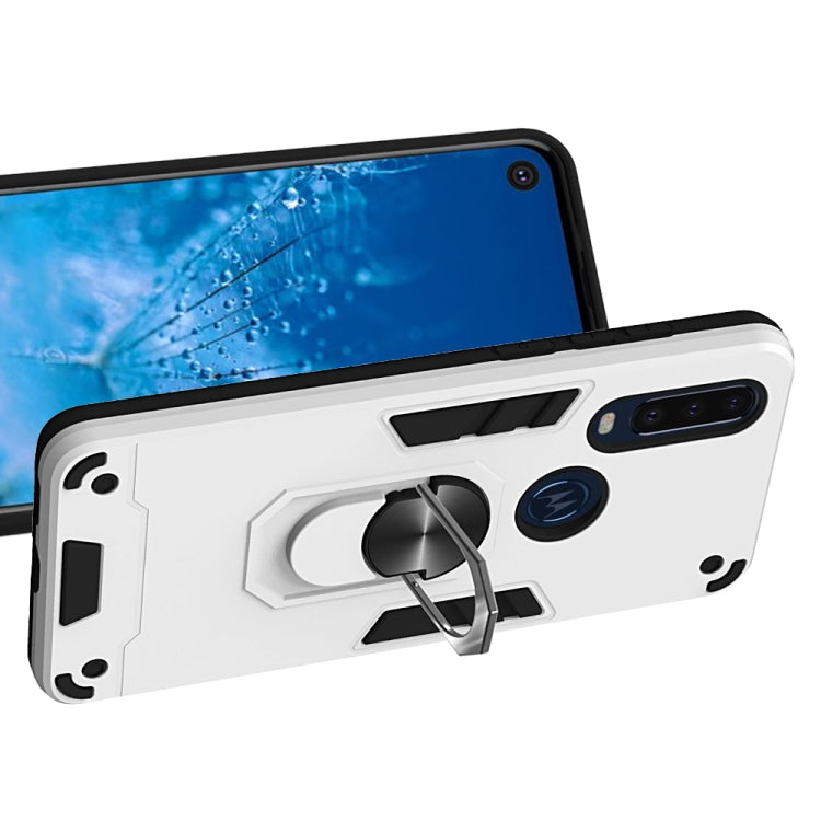 For Motorola Moto P40 Power 2 in 1 Armour Series PC + TPU Protective Case with Ring Holder
