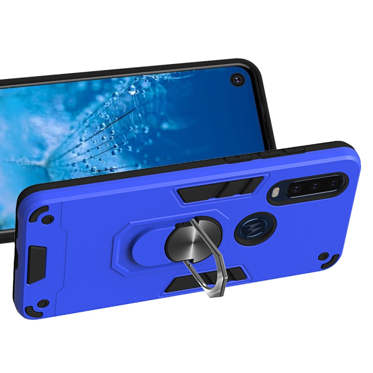 For Motorola Moto P40 Power 2 in 1 Armour Series PC + TPU Protective Case with Ring Holder