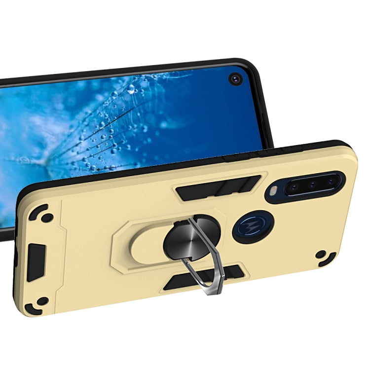 For Motorola Moto P40 Power 2 in 1 Armour Series PC + TPU Protective Case with Ring Holder