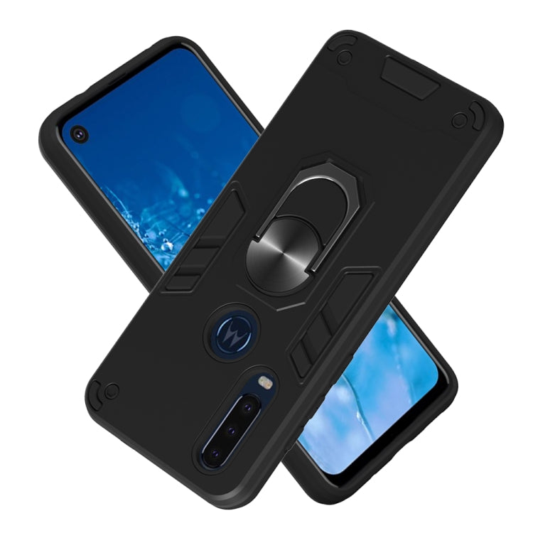 For Motorola Moto P40 Power 2 in 1 Armour Series PC + TPU Protective Case with Ring Holder
