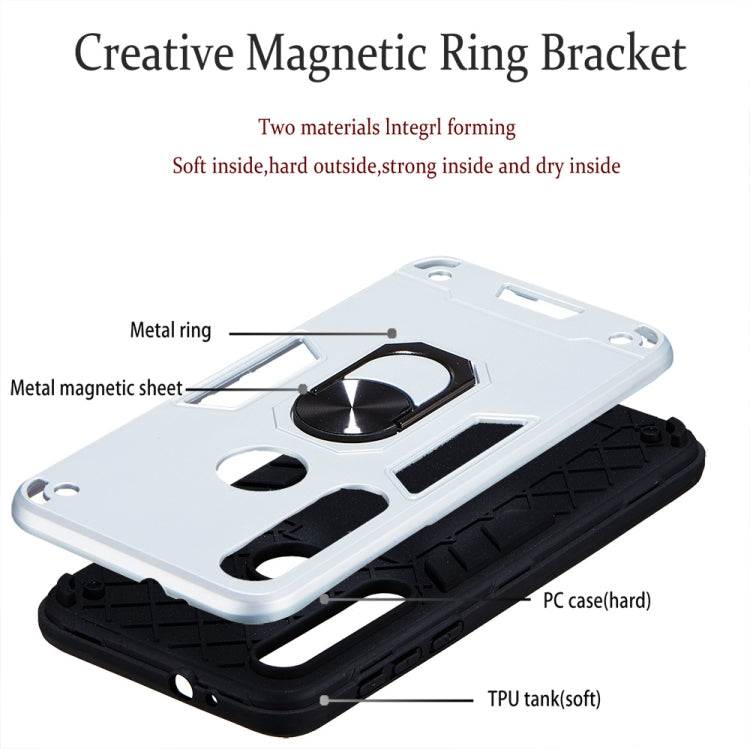 For Motorola One Macro / Moto G8 Play 2 in 1 Armour Series PC + TPU Protective Case with Ring Holder