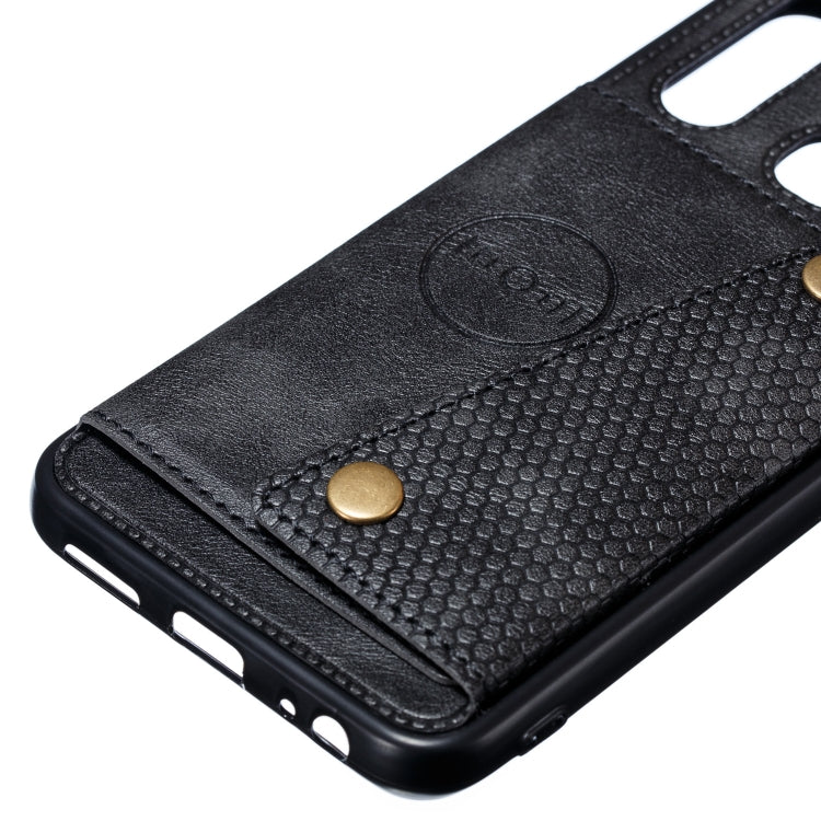 For vivo Y19 Double Buckle PU + TPU Shockproof Magnetic Protective Case with Card Slot