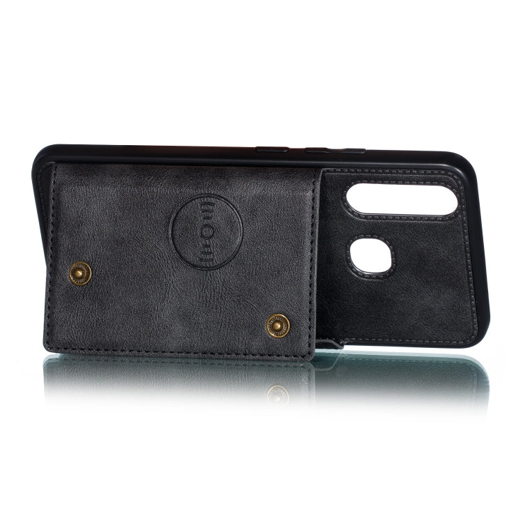 For vivo Y19 Double Buckle PU + TPU Shockproof Magnetic Protective Case with Card Slot